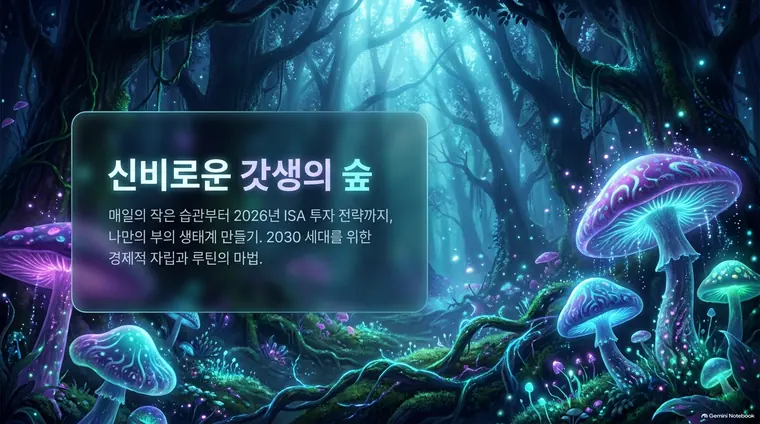 발광 환상 숲 스타일로 만든 예시 슬라이드