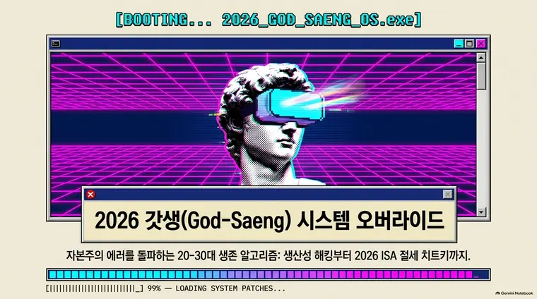 픽셀 글리치 보스웨이브 스타일로 만든 예시 슬라이드