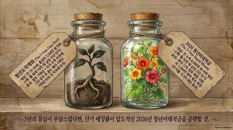 보태니컬 프레스 식물표본 스타일로 만든 예시 슬라이드