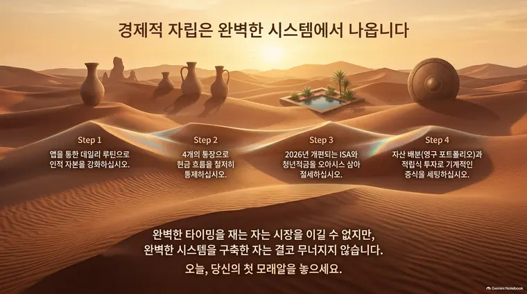 사막 모래 아트 스타일로 만든 예시 슬라이드