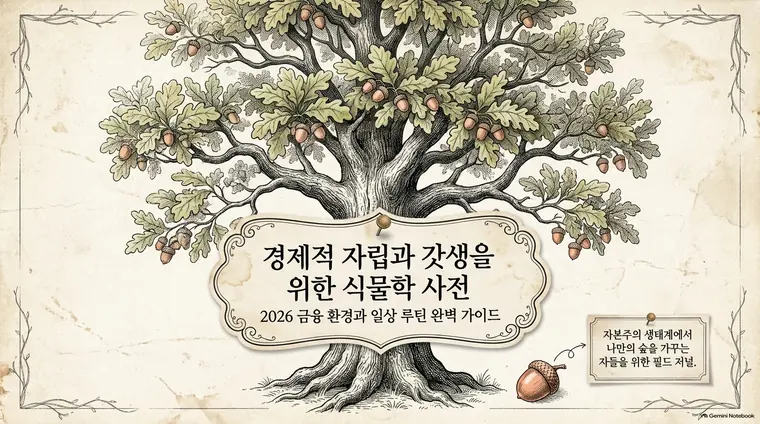 빈티지 식물도감 삽화 스타일로 만든 예시 슬라이드