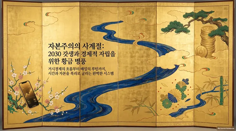 자포니즘 금박 병풍 스타일로 만든 예시 슬라이드