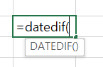 datedif