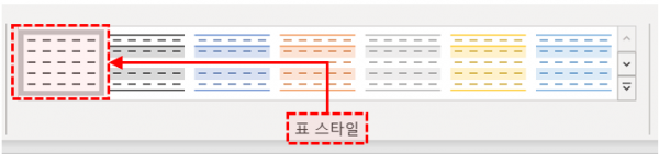 표 스타일 없음으로 변경