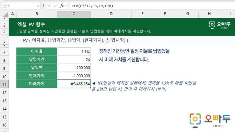 FV 함수 대표 이미지