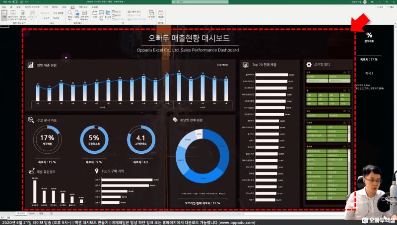 엑셀 대시보드 완성_R