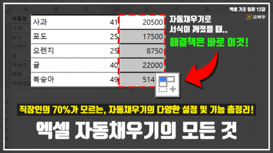 엑셀 자동채우기 모든 것 총정리 썸네일_3_R