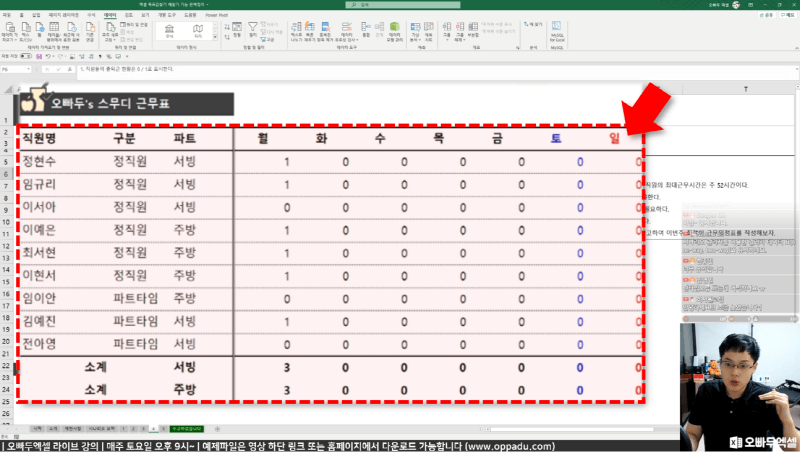 최적의 근무 시간표 구하기 전_R