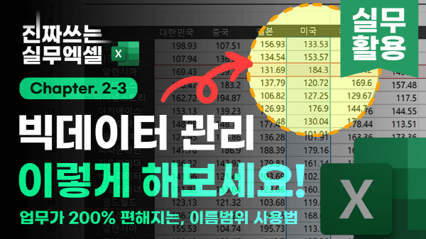 엑셀 빅데이터 관리 이름범위 사용법 썸네일 최종_R