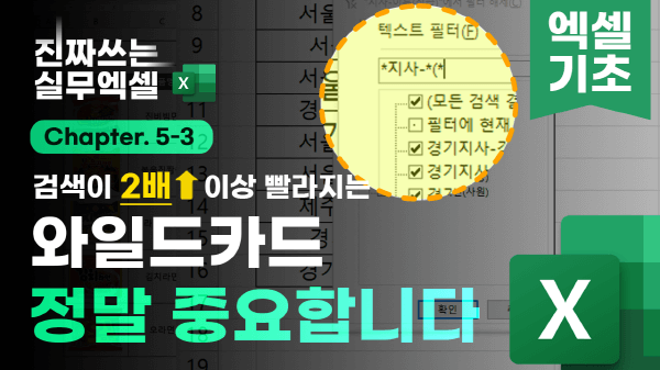엑셀 와일드카드 사용법 총정리 썸네일_R
