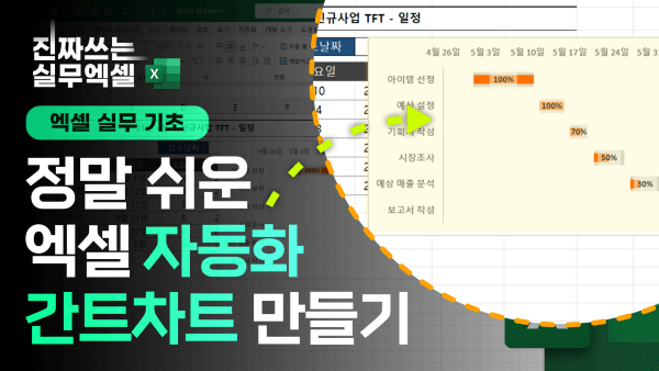 엑셀 자동화 간트차트 만들기 썸네일_R
