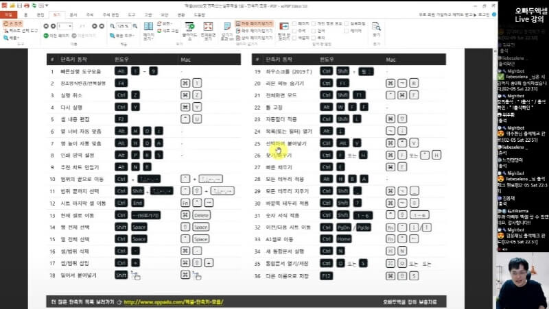 엑셀 필수 단축키 모음