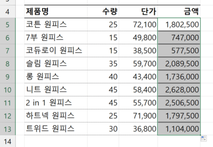 자동채우기 테두리 깨짐 오류