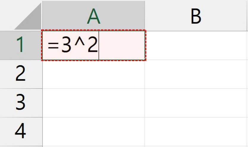 엑셀 연산자 문제 제곱