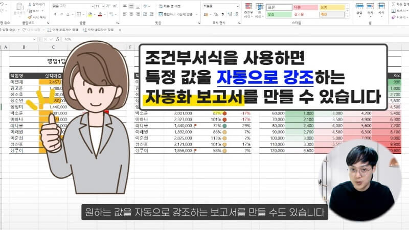 엑셀 조건부서식 기초 정리 (1)_R
