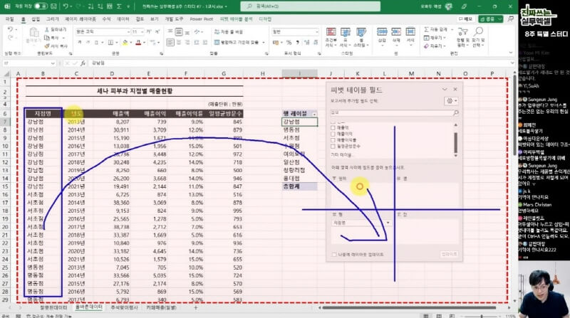 엑셀 피벗테이블 기초_R