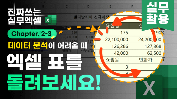 엑셀 행열 바꿈 데이터 분석 썸네일 최종_R