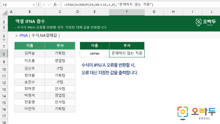 IFNA 함수 예제 미리보기