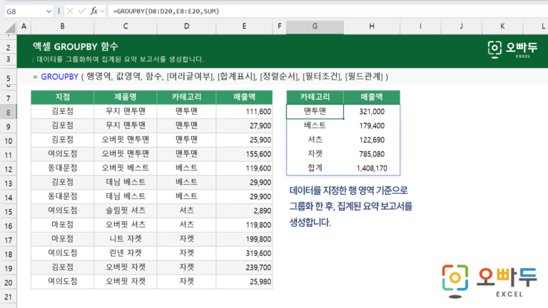 GROUPBY 함수 미리보기
