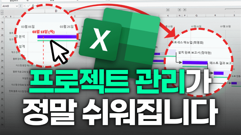 실시간 업데이트 엑셀 간트차트 만들기 | A to Z 완벽 가이드