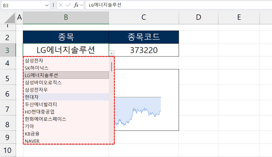 엑셀-실시간-주식-차트-보고서
