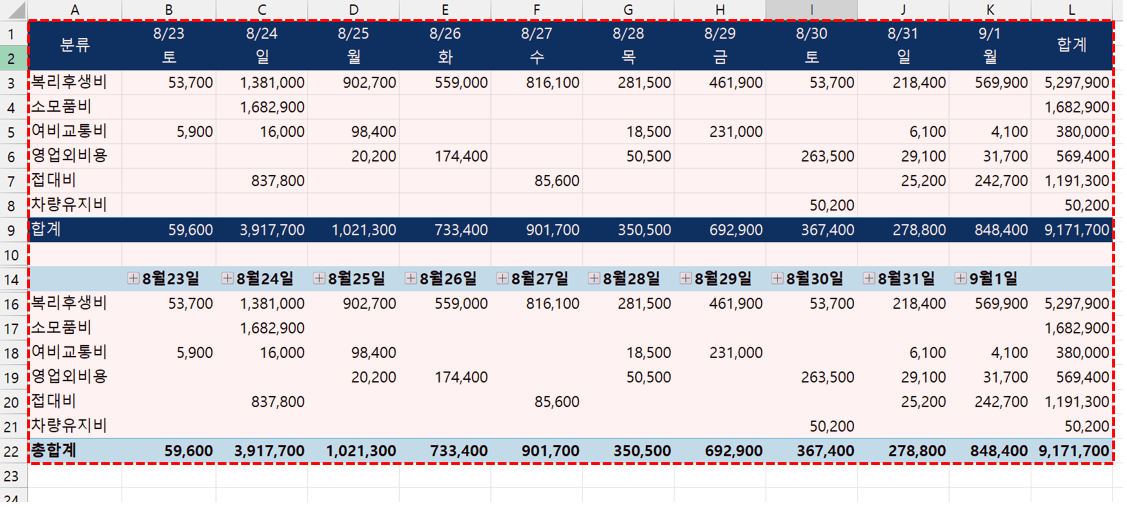 엑셀-피벗-해제-이론