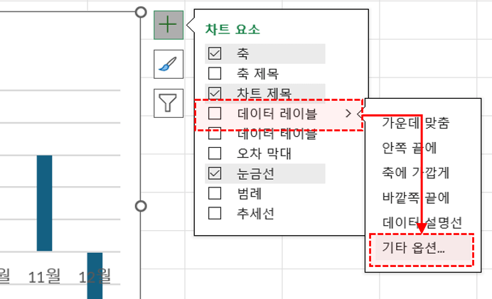 엑셀-데이터-레이블-옵션