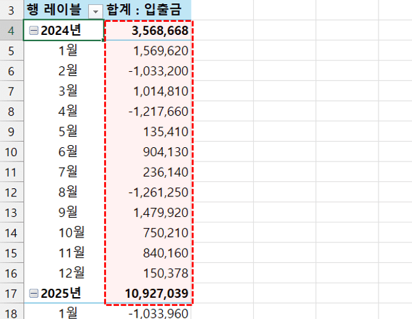 엑셀-입출금-항목
