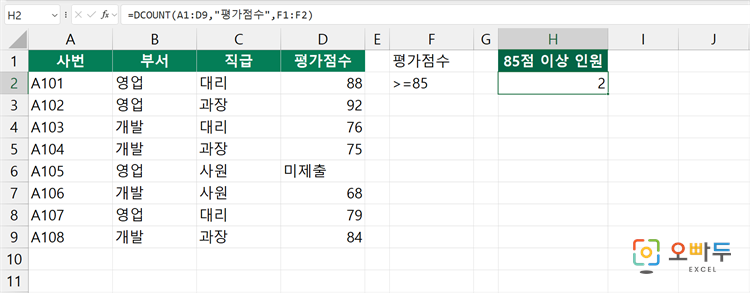 점수 구간으로 인원 세기