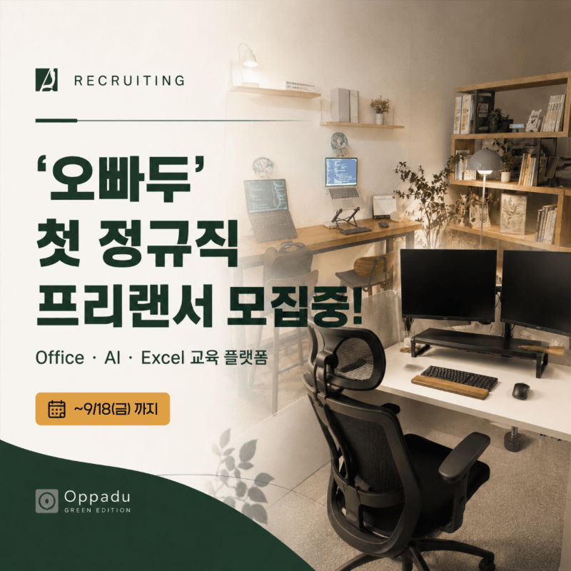[직원 채용] 오빠두엑셀이 정규직 동료를 모십니다
